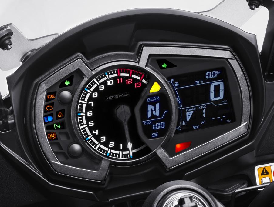 NEW FOR 2017 CONTINUED Instruments * All-new Instrument panel features analog tachometer and LCD multi-function meter that is easy to read.