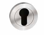 Inside door handle and lock Elegant stainless steel inside door handle and lock with circular profile cylinder rosette (Nr. 17066 DIN L & Nr. 17067 DIN R). Nr. 24706 Nr. 24708 Nr. 24710 Nr.