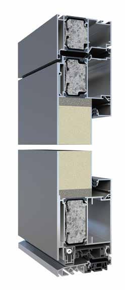 STANDARD FEATURES The KOMPOtherm doors are made of aluminium and offer extreme durability and the Isopor-insulating cores between the profile chamber and three sealing levels ensures excellent