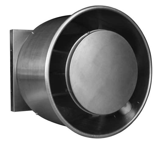 DCRW/DCRWR Wall Exhausters, Direct Drive Twin City Fan s DCRW and DCRWR direct drive, wall mounted centrifugal exhausters are available in eight sizes from size 070 to 80.