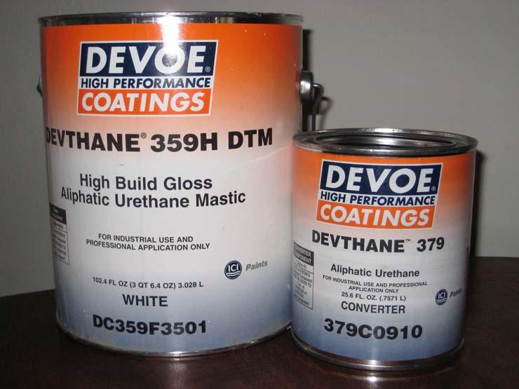 Figure 1C-3 ICI Devoe High Performance Coatings Devthane 359H DTM White paint