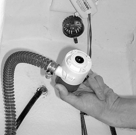 If there is water in the bilge and the pump motor is running but not pumping: 1. Inspect the discharge hose for a kink or collapsed area. 2.