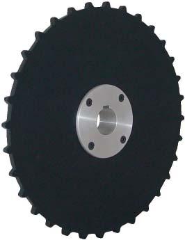 DRIVE AND IDLER DISK for sideflexing chains 878 TAB TANGENTIAL SPROCKETS.. 1 Ø6 R 34 Z B C M R 12781L 32 336. 32. 311. 19 12782L 34 38. 373. 333. 2 Ø69 M = diam. B = inside diam. Ø6. 9-49 6-62 - 63 C = outside diam.