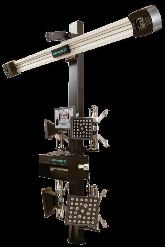 GEOLINER 610 The new geoliner 610 3D alignment system has a tilted camera boom for flexible vehicle positioning, eliminating the need for a fixed position to carry out alignment checks and being able