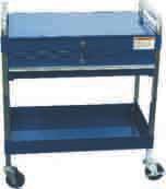 load capacity, 3" deep shelves, easy to maneuver 4" wheels (2 locking and 2 standard),