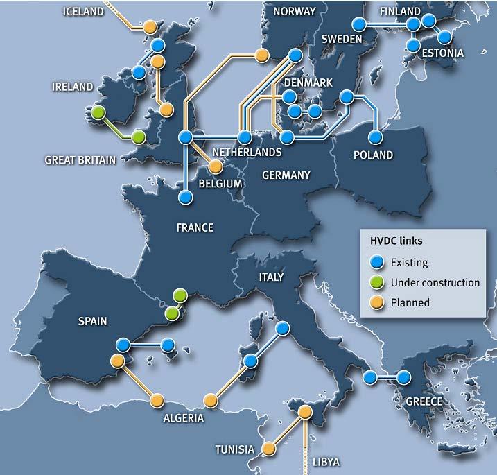 HVDC Transmission Systems in North America and Europe Courtesy: Siemens Quebec-New England