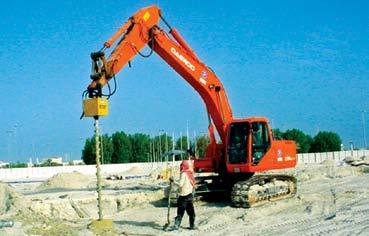 attached with a vibro-hammer, which would hold the trench sheets/sheet piles and