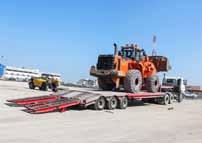 Low beds are used to haul heavy equipment such as bulldozer, industrial equipment