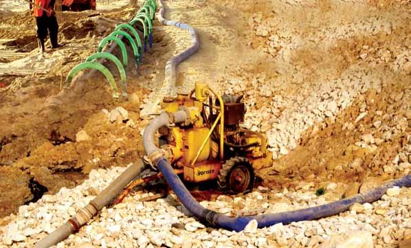 10-11 DE-WATERING SYSTEM TRENCH SHORING SYSTEM Dewatering is the removal of water from solid