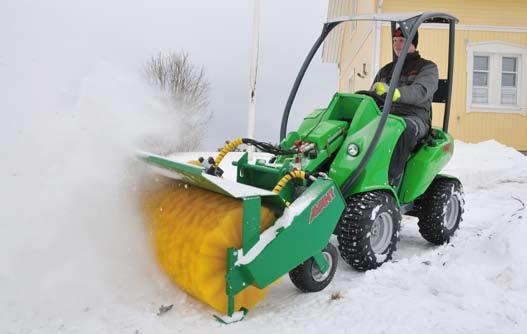 Property maintenance Rotary Broom for Snow Removal Avant snow broom is designed for snow sweeping especially on uneven surfaces such as stone and brick paved areas.