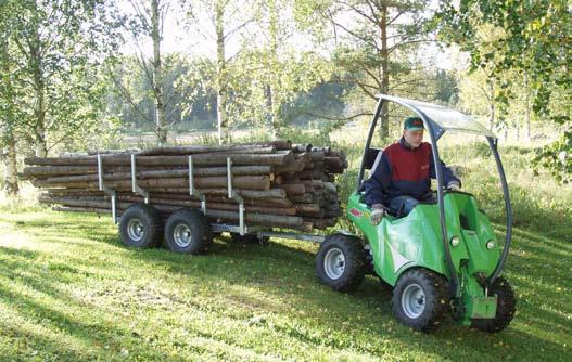 Property maintenance Trailer / Timber trailer Avant trailer with manual tipping is useful when transporting garden waste, topsoil, mulch etc.