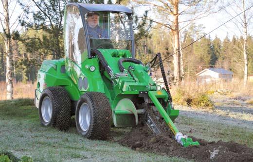 Digging and construction Trenchers With Avant and trencher you can easily dig narrow trenches without damaging the ground on the digging area.