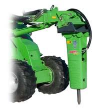 Avant loader with breaker is a very efficient tool in demolition and refurbishing operations: do the demolition with Avant and breaker, take the debris away with Avant and bucket very fast and