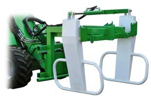 Square bale grab Square bale grab is destined for handling of wrapped silage bales, hay bales and other square bales without damaging the plastic wrapping or net.