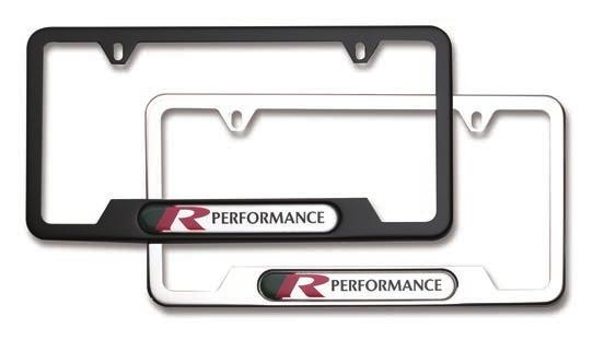 R PERFORMANCE LICENSE PLATE FRAMES Exhibit your passion for performance with a stainless steel frame that celebrates the Jaguar brand s racing heritage.