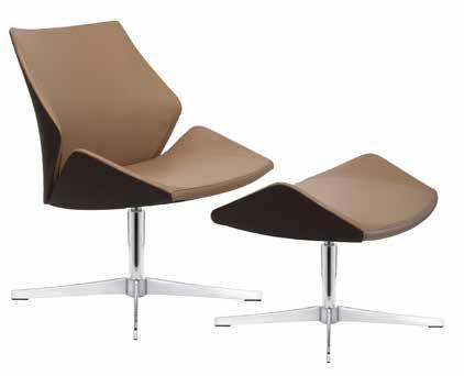 4+ FP7011 & FP7021 Shown with Optional Two Color Upholstery Model # A/COM B C/COL D E F G H I J/LEA SWIVEL LOUNGE CHAIR SIN #711-16 FP7011 4 Star Base with Auto Return $1695 1750 1860 1970 2080 2190