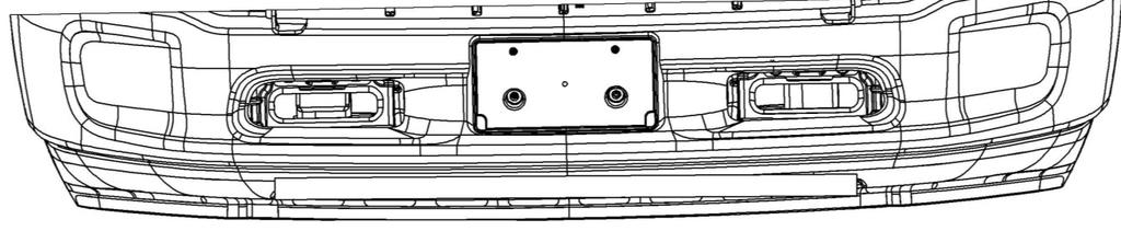 Fig. 11 Locations for mounting brackets 13. Behind the two openings there are lower studs on each side attached to frame.