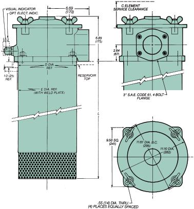BGT Series How To Size Tank Top Filters Element Pressure Drop Factor: Multiply the actual flow rate times the applicable P factor to determine the pressure drop with a fluid viscosity of 14 SSU.