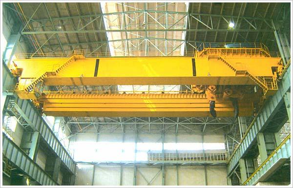 Girders of the crane are the welding construction, high degree of vertical and horizontal rigidity. Wire rope electric hoist, Hoist Hydraulic brake.