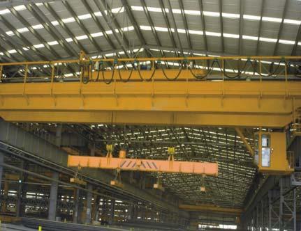 Insulation overhead crane is applied in electrolyzing of nonferrous metal and aluminum and magnesium metallurgy work shops.