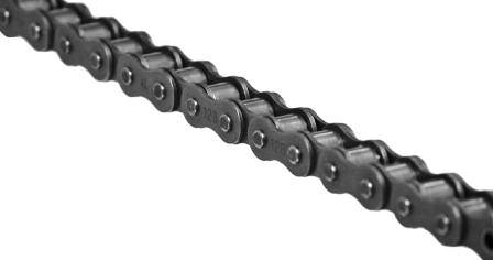 BRITISH STANDARD CHAIN Dimensions In Inches Riv. End Conn. End Avg. Roller ANSI to Center to Center Link Plate Pin Ultimate Avg. Chain Pitch Width Dia. Line Line Height Thickness Dia.