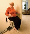 This stairlift is built to be the ultimate in durability and reliability. The Elite seat swivels at the top and bottom of the stairs.