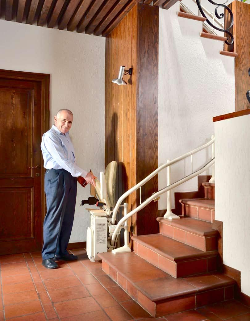 Using a Platinum curve stairlift is very simple Heavy duty capacity up to 160kg.