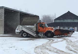Snow and Ice Control We have 10 plow trucks that are staffed