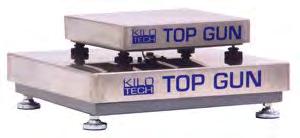 anti-slip levelling feet Mobile installation 1 year warranty Top Gun Base Item # Model Capacity /Graduation Platter Pack GR. WT.