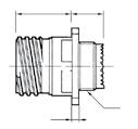 Dimensions Receptacle type 0 (8D) or type 20 (D38999) B Shell size Max B Max C Max D Thread E ±0.3 F G H ±0.2 J ±0.2 09 () M12 x 1-6g 23.8 18.26 15.
