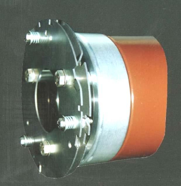 2.4 Mounting of a shield electrode on the transformer side ** The screen fastening is made of two discs, one of them is movable guided via pins and pressed tight with a recoil spring.