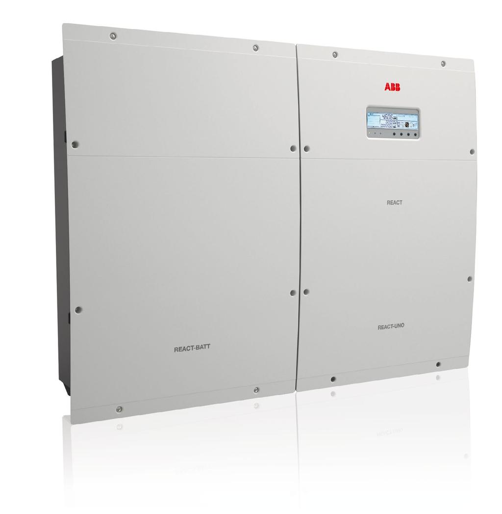 Solar inverters ABB PV + Storage REACT-3.6/4.6-TL 3.6 to 4.6 kw REACT stores and allows you to make the most of the energy produced by your photovoltaic system.