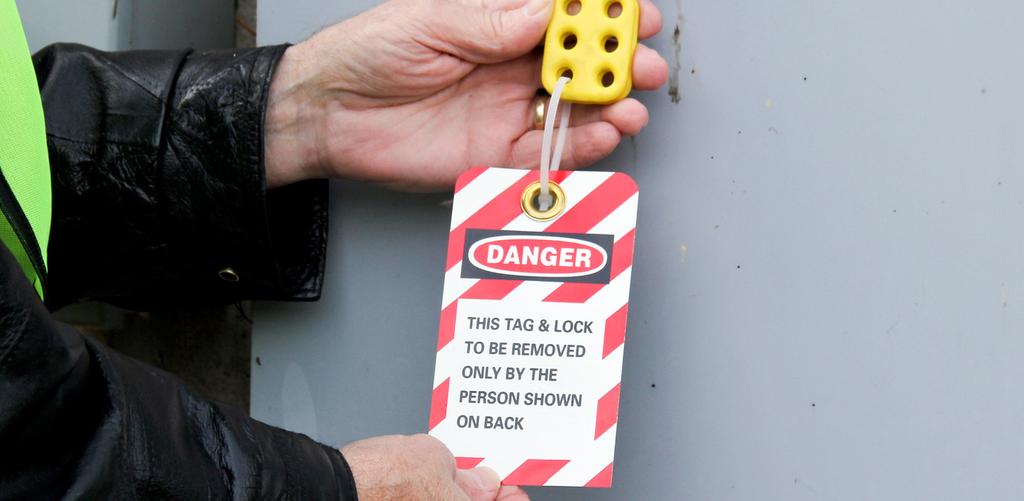 TAG OUT/LOCK OUT SYSTEM Lock-out/Tag-out devices render vehicle lifting equipment, such as hoists, hydraulic jacks, trolley jacks, ramps and stands unsafe and inoperative, to enable suitably