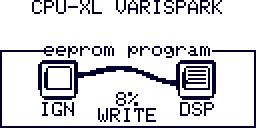 The Logic/Display Module now writes the eeprom contents of the CPU-XL VariSpark ignition.