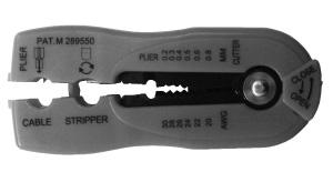 crimp (less force required) Easy to use ergonomic design P/N 2539 4 Crimp Nests UTILITY WIRE STRIPPER (CABLE STRIPPER/WIRE STRIPPER) FOR AWG 30 / 28 / 26 /