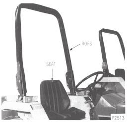 CONTROLS AND INSTRUMENTS SEAT AND ROPS TRACTOR SEAT Your RANSOMES Tractor is equipped with a suspension seat as shown in Figure 1. The seat is adjustable to obtain the most comfortable position.