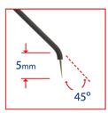 Tip Angled Single Use Pk Size PMS 1653 Cotswold needle, 45 angled needle 30mm 10mm 45 10 PMS 1631 Cotswold needle, 45 angled needle 40mm 10mm 45 10 PMS 1655 Cotswold needle, 45 angled