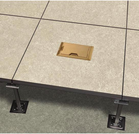 Steel City Access Floor Modules from Thomas & Betts eliminate the clutter of power, voice and data lines by keeping everything out of sight but conveniently close at hand.