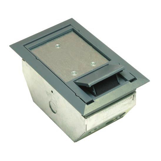 AFM-2 Series Access Floor Module Nonmetallic Covers AFM-2 AFM-2- Device Compartment 45º Volume Power Panel Included Max. No. of Device Panels 2 Devices not included Nylon carpet flange available in Black, Grey, Brown or Beige 7-1/8 in.