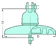 Standard Type Toughened Glass Suspension Insulator Clevis Type Power Frequency Min. Min. Min. Withstand Volt.
