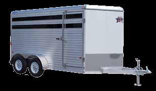 aluminum roof, rear rubber bumper, tack room and horse area comes with rubber matting, tie rings inside and outside, telescoping dividers, LED dome light in