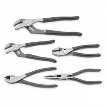 Extended length shaft to gain access in restricted places One tool has the functionality of multiple tools saving the user time 17835 5 Piece General Purpose Pliers Set 6646 Flush rivet design