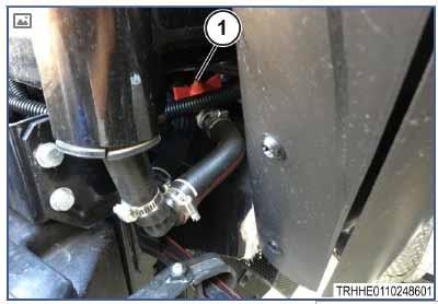 WHEEL TRACTOR UPDATE Seasonal Water Shut Off Valve Fig 1 The hot water valve (1) for the heater is located under the front right-hand corner