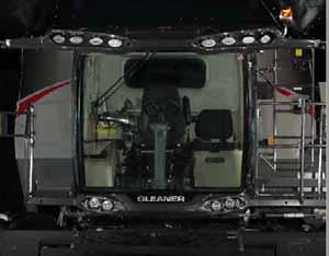 HARVESTING GLEANER S9 SERIES COMBINES Vision Cab: The HVAC unit is mounted inside the cabin