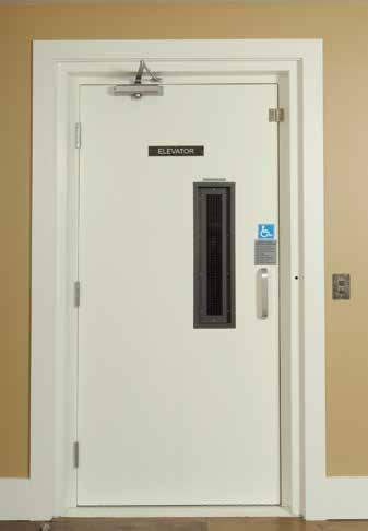 Features & Options Hall Doors & Interlocks Hoistway doors are located at each landing. They are equipped with an interlock to prevent the door from being opened if the cab is not at that landing.