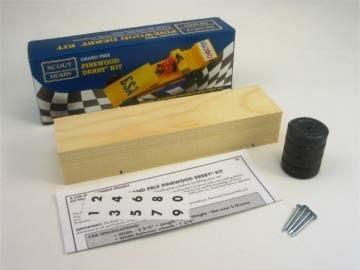 PWD Materials Specifications: A. PWD blocks: The PWD car shall be constructed from a pinewood block, as defined by the contents of the official BSA pinewood derby car kit item: 17006.