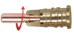 The removable nozzle cone lowers downtime and consumable cost by allowing replacement of the cone (the most