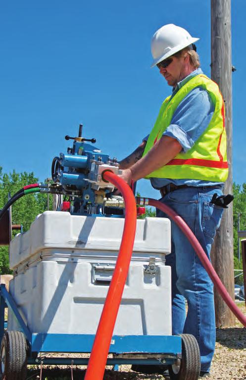 Today s fiber optic cable installations benefit from the pressurized blowing system because it provides greater installation speeds with less stress than traditional cable pulling.