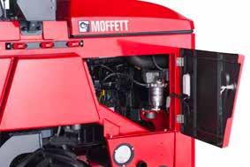 EasyService Reduced maintenance time The MOFFETT M8 NX has a redesigned hood, new split rear door and relocated battery compartment for easier routine checks and