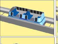 The larger MegaRail URT system can carry 15,120 passengers per hour, but has a 50 rather 30-ft turn radius and a 9.5-ft wide by 36-inch guideway. Cost for both is similar.